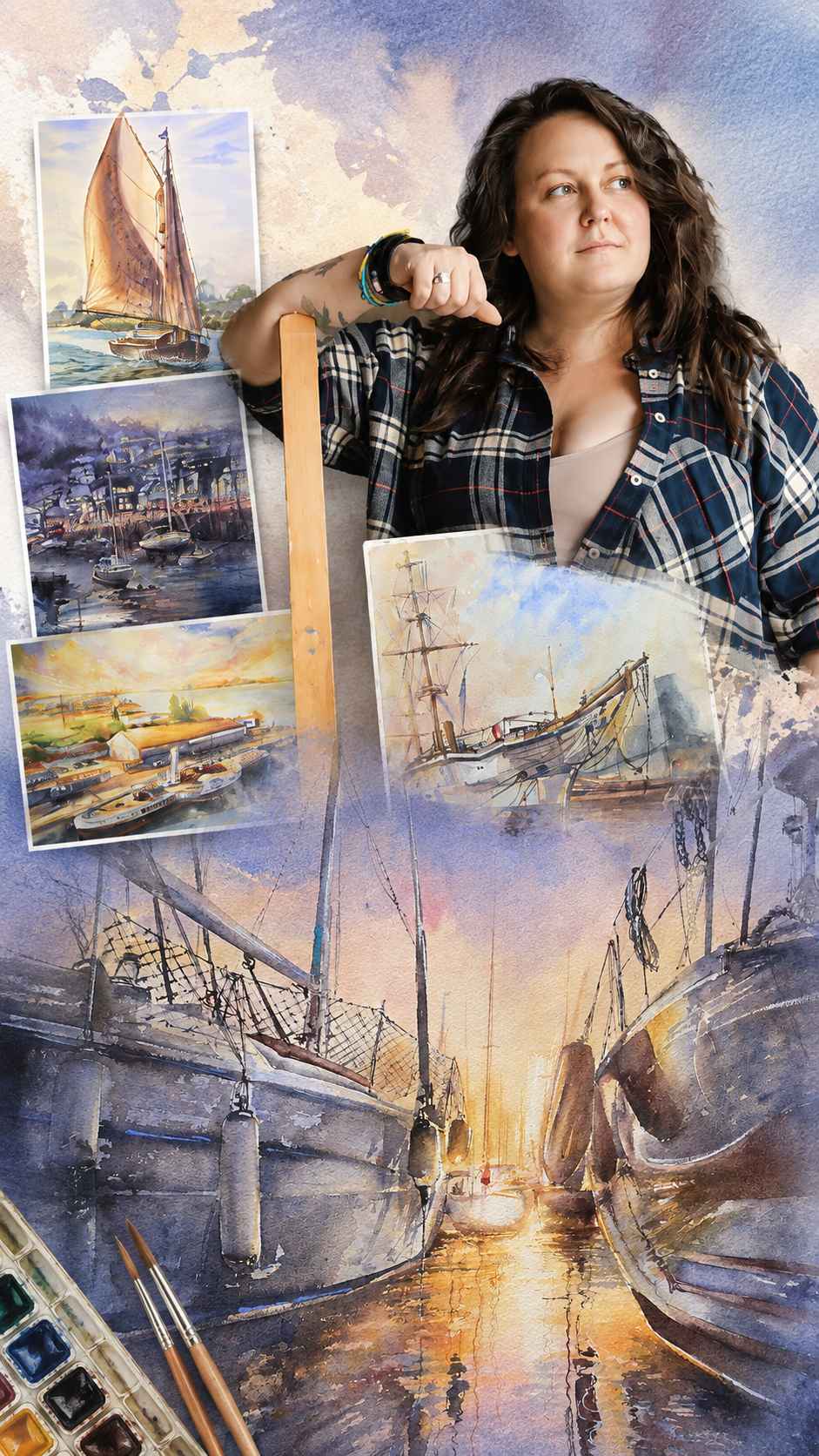 Engagement through watercolour demonstration and shared observation with artist Aliya Bodnar